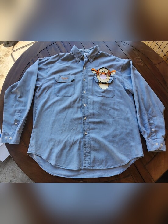 Disney Other - disney × vintage vintage disney tigger embroidered denim button up shirt‎